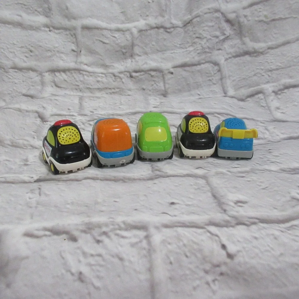 VTech Go! Go! Smart Wheels Toy Cars Toddler racecar police van lot of 5 works